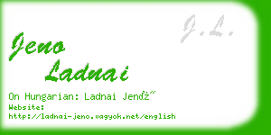 jeno ladnai business card